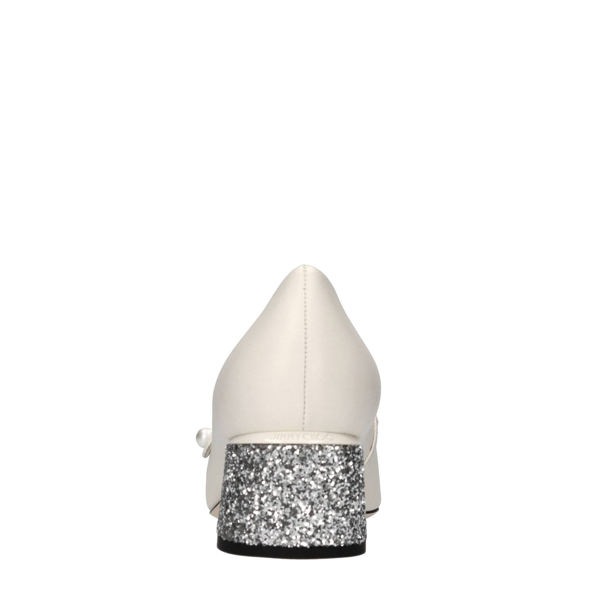 Décolleté in pelle e glitter 