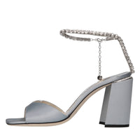 Sandali in raso e strass 