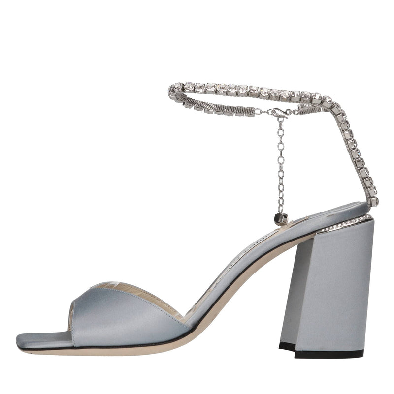 Sandali in raso e strass 