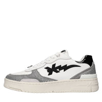 Sneakers in pelle ecopelle e strass 