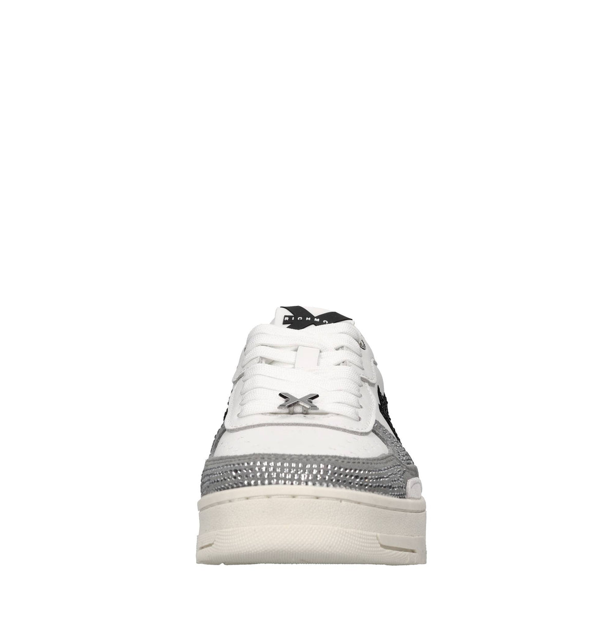 Sneakers in pelle ecopelle e strass 