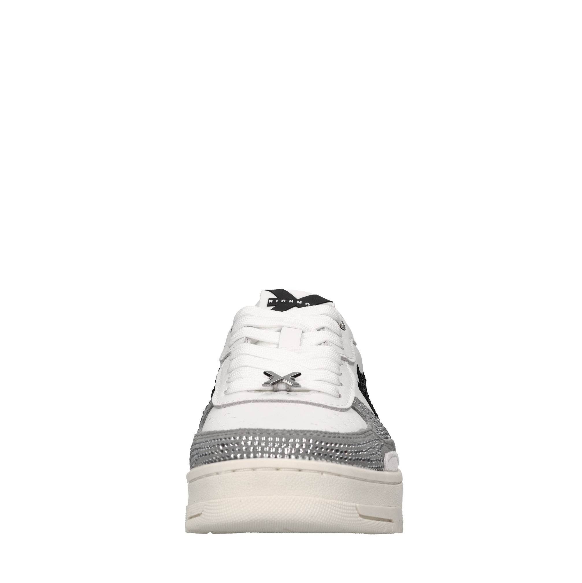 Sneakers in pelle ecopelle e strass 