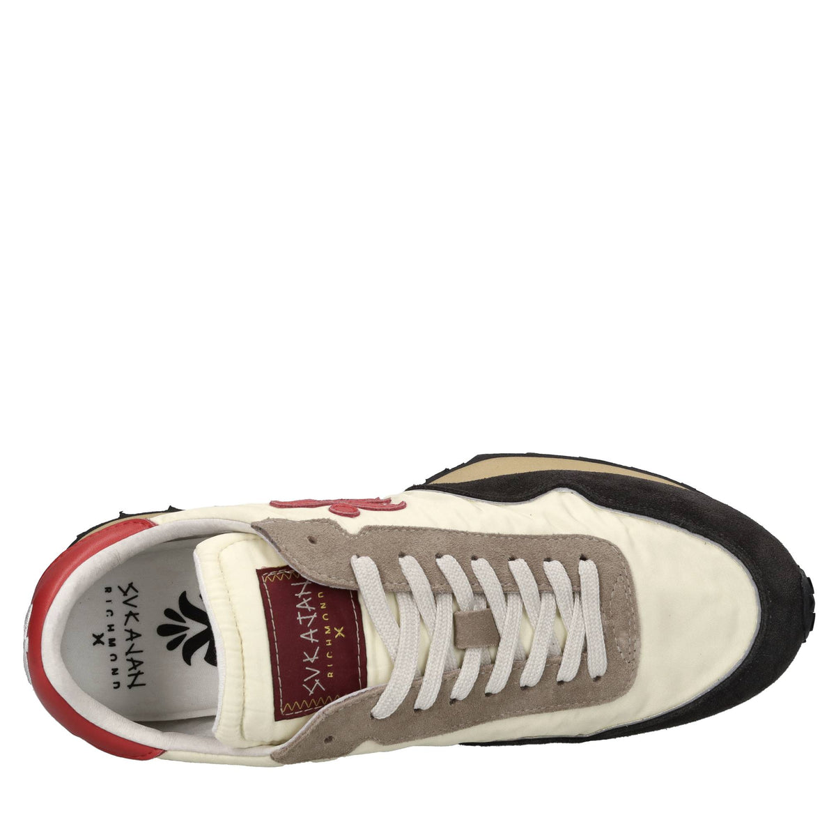 Sneakers in tessuto e camoscio 