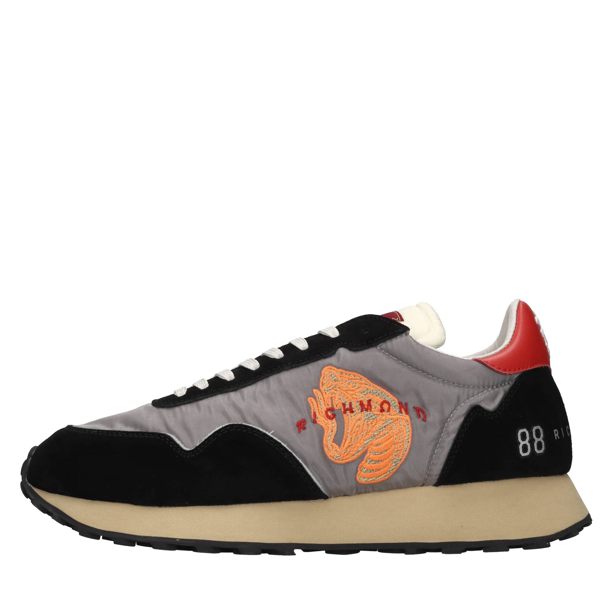 Sneakers in tessuto e camoscio 
