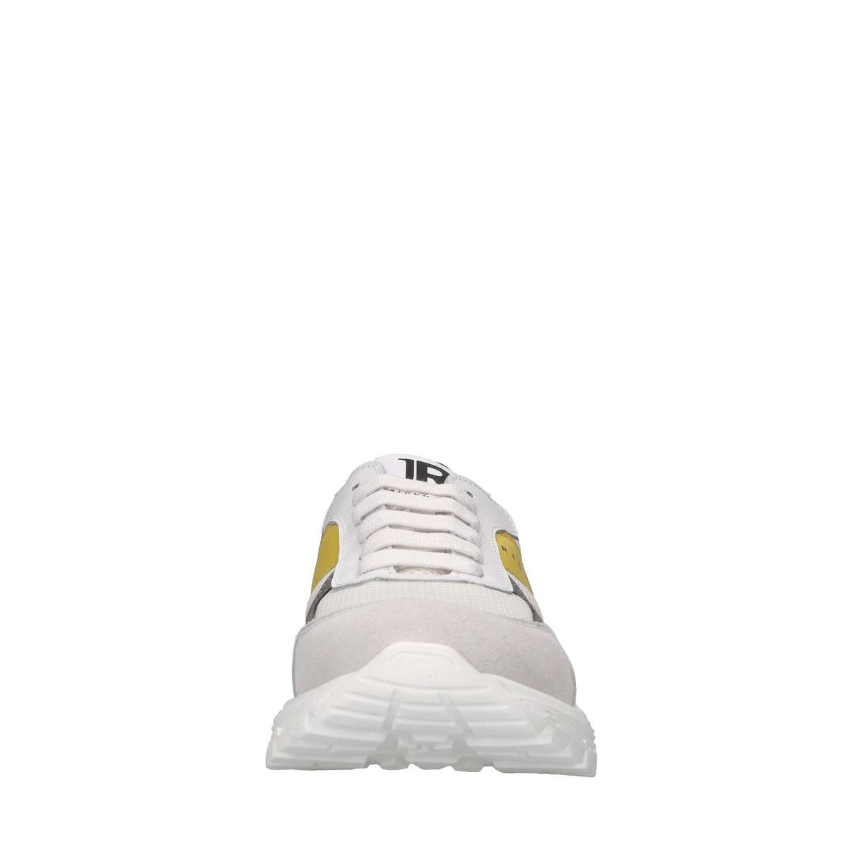 Sneakers in pelle e tessuto 