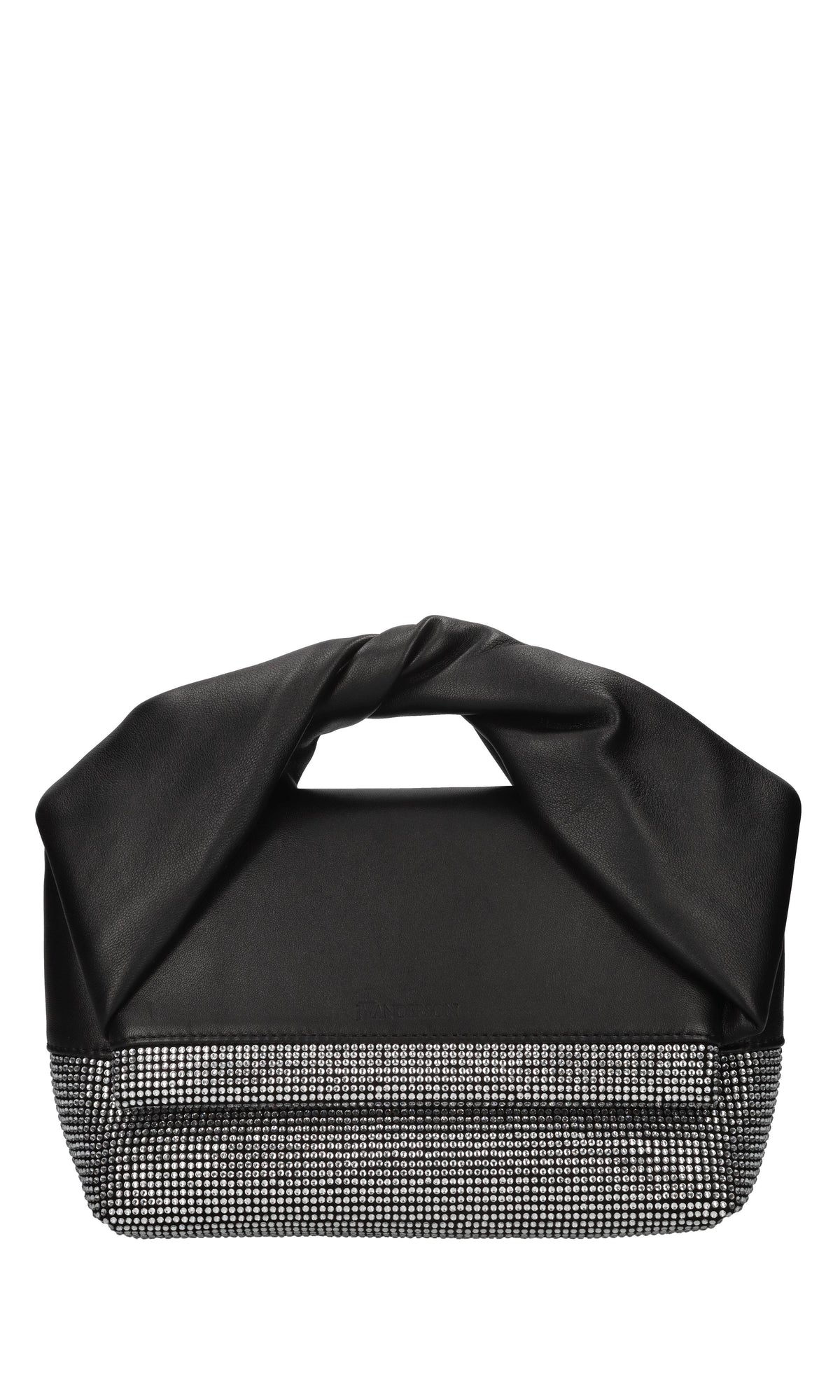 Borsa Twister in pelle e strass 