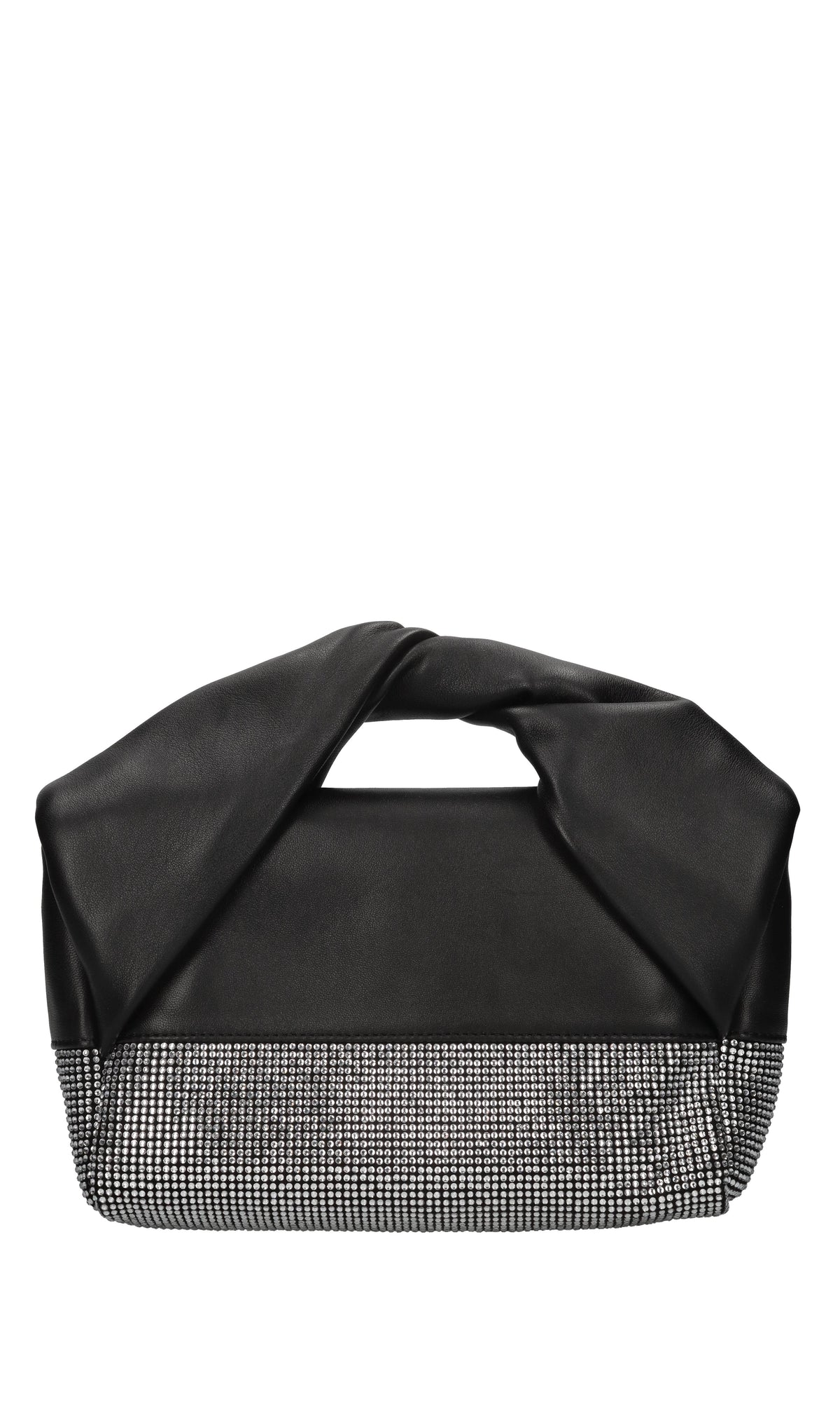 Borsa Twister in pelle e strass 