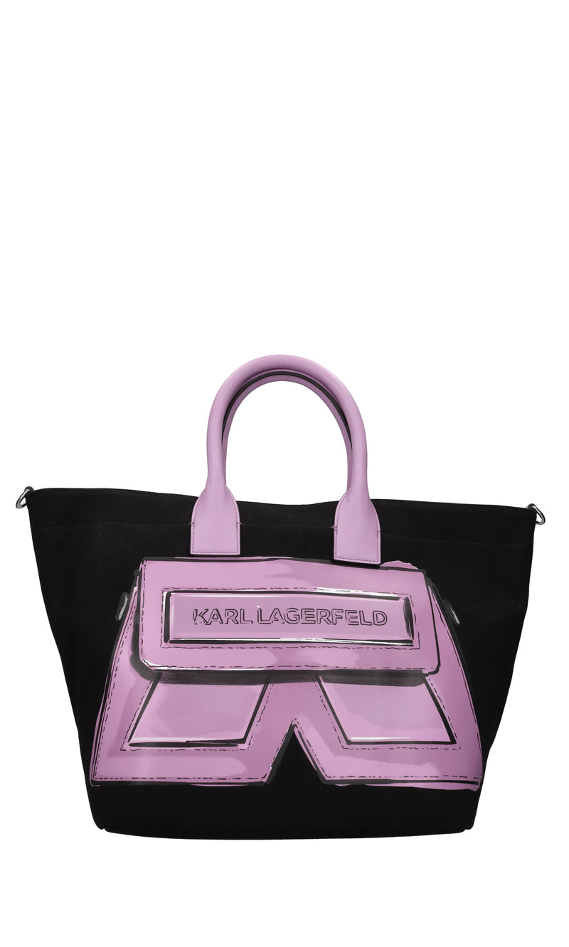 Borsa in tessuto ed ecopelle 