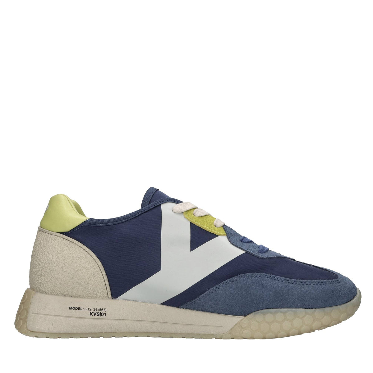 Sneakers in camoscio ecopelle e tessuto 