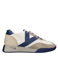 Sneakers in camoscio ecopelle e tessuto 