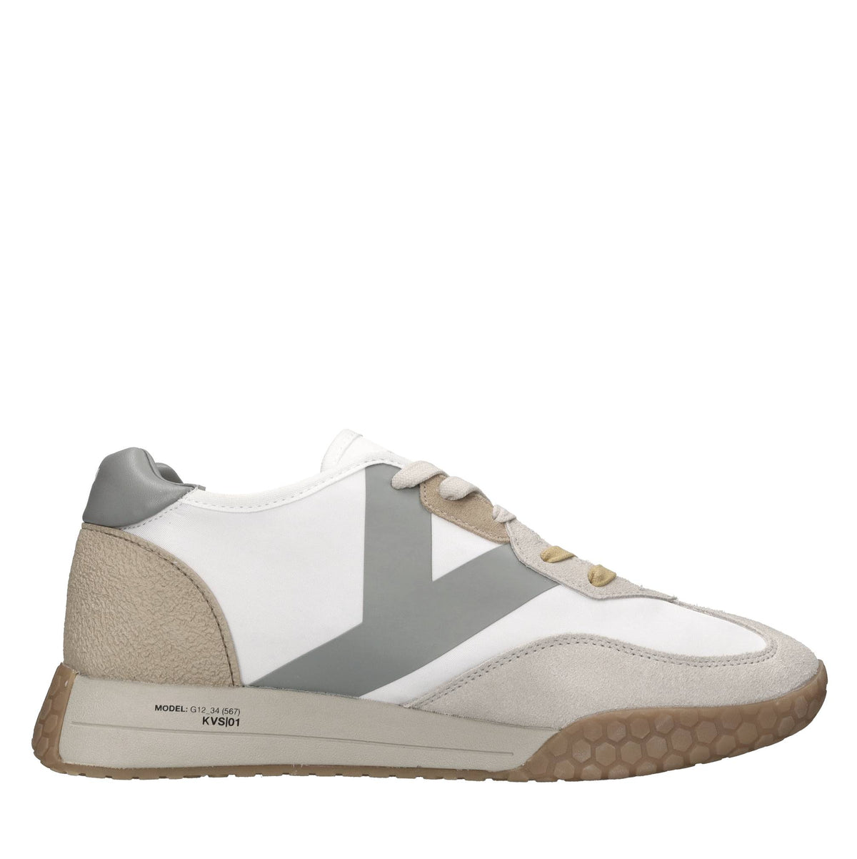Sneakers in camoscio ecopelle e tessuto 