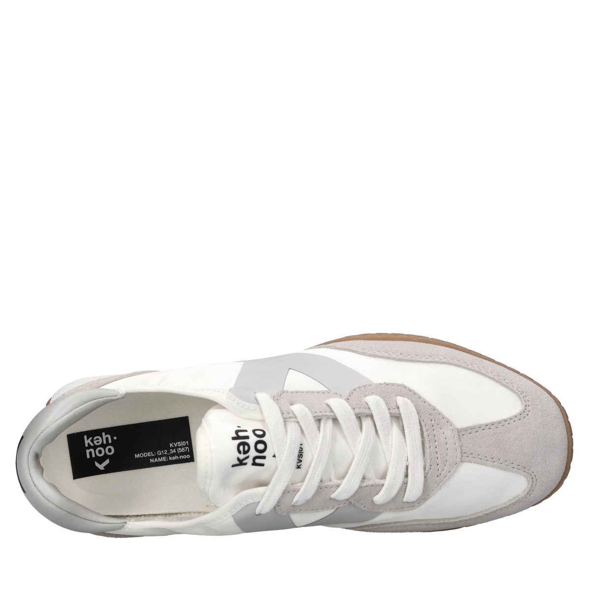 Sneakers in camoscio ecopelle e tessuto 