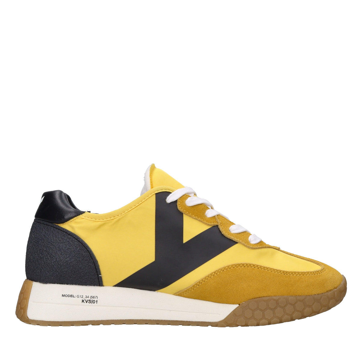Sneakers in camoscio tessuto e gomma 