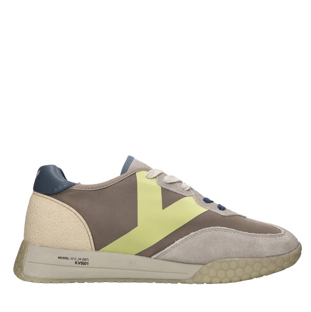 Sneakers in camoscio ecopelle e tessuto 