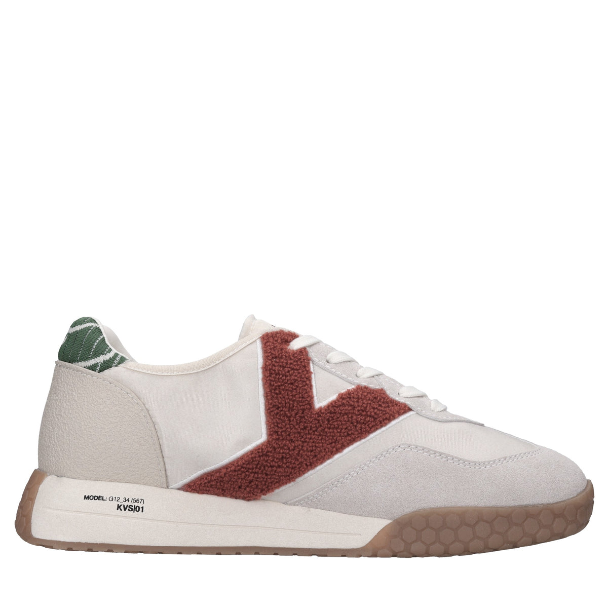 Sneakers in camoscio, tessuto e gomma 