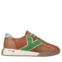 Sneakers in camoscio, tessuto e gomma 