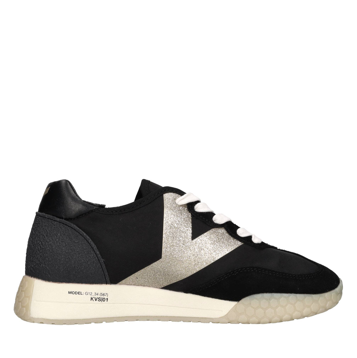 Sneakers in camoscio ecopelle e tessuto 