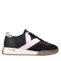 Sneakers in camoscio, tessuto e gomma 