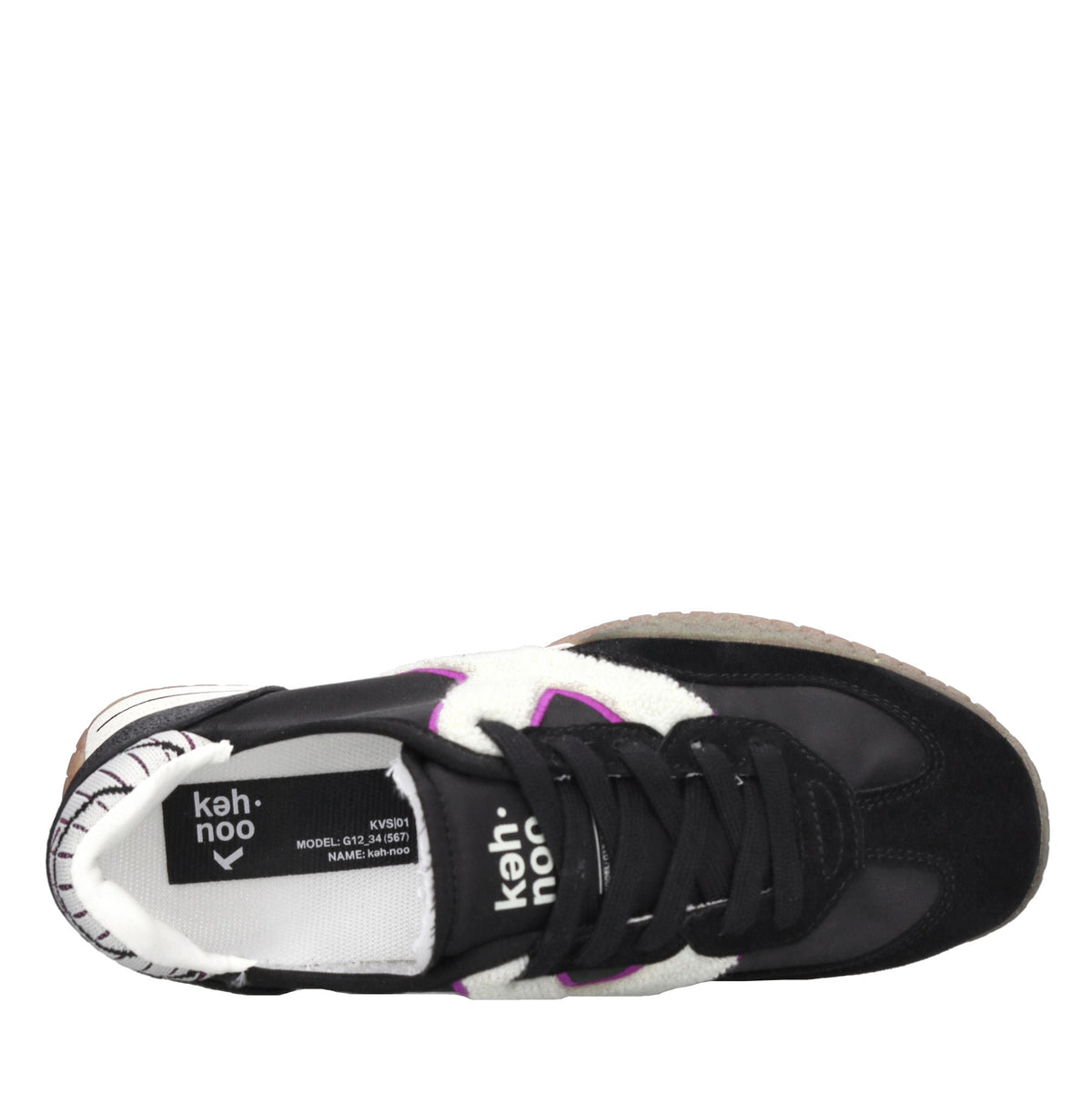 Sneakers in camoscio, tessuto e gomma 