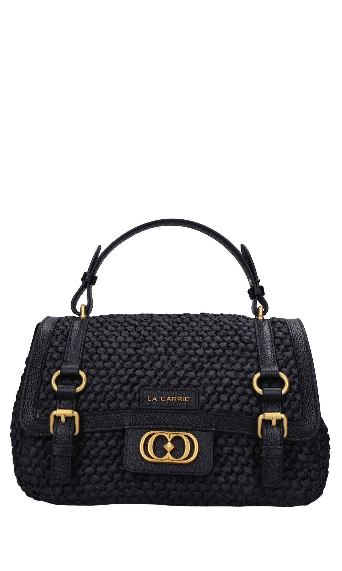 Borsa Atena in pelle e rafia 