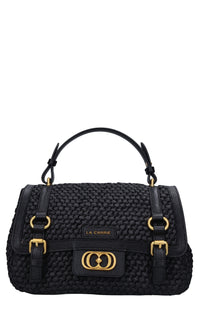 Borsa Atena in pelle e rafia 