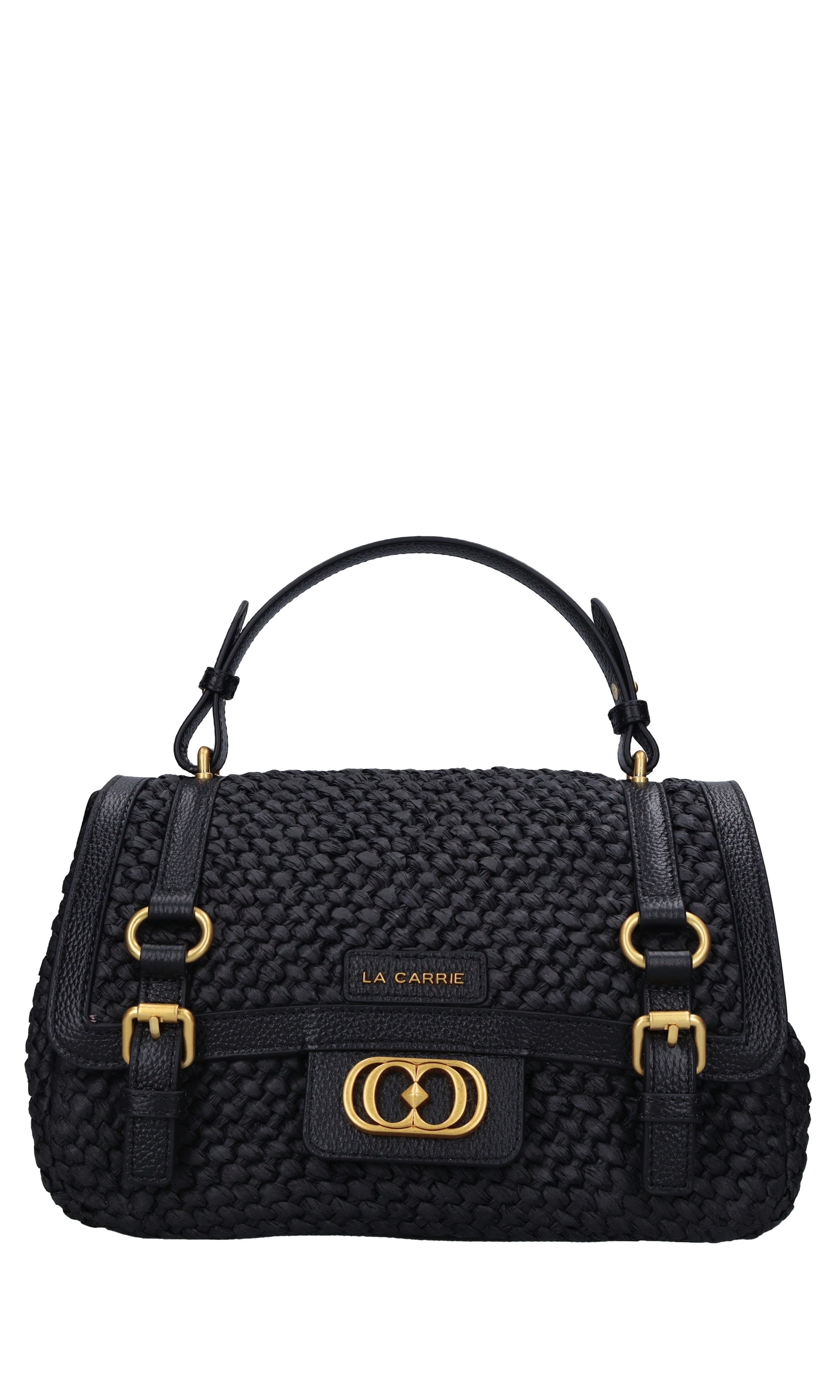 Borsa Atena in pelle e rafia 