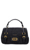 LA CARRIE Atena Leather and Raffia Bag