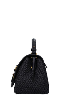 Borsa Atena in pelle e rafia 