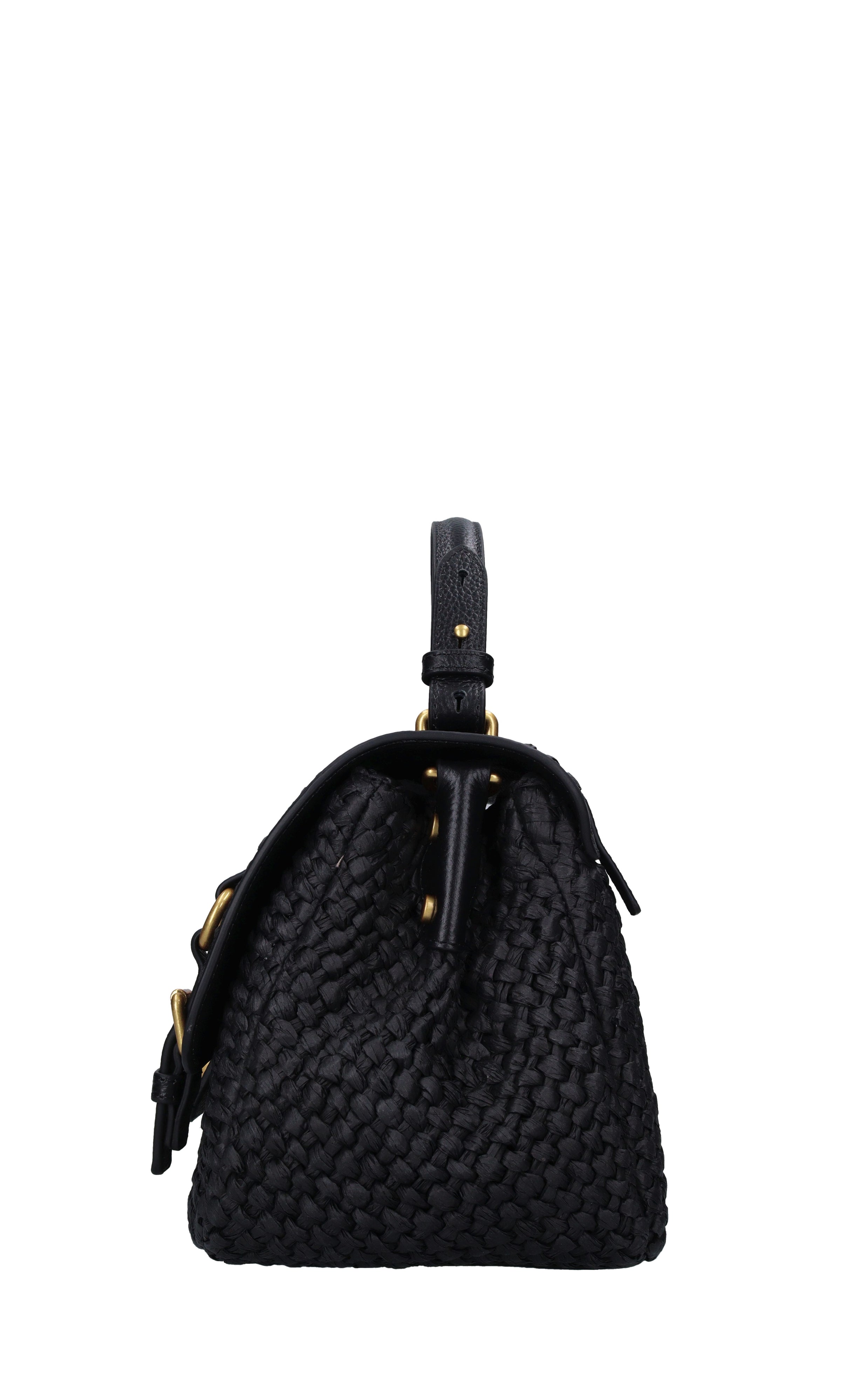 Borsa Atena in pelle e rafia 