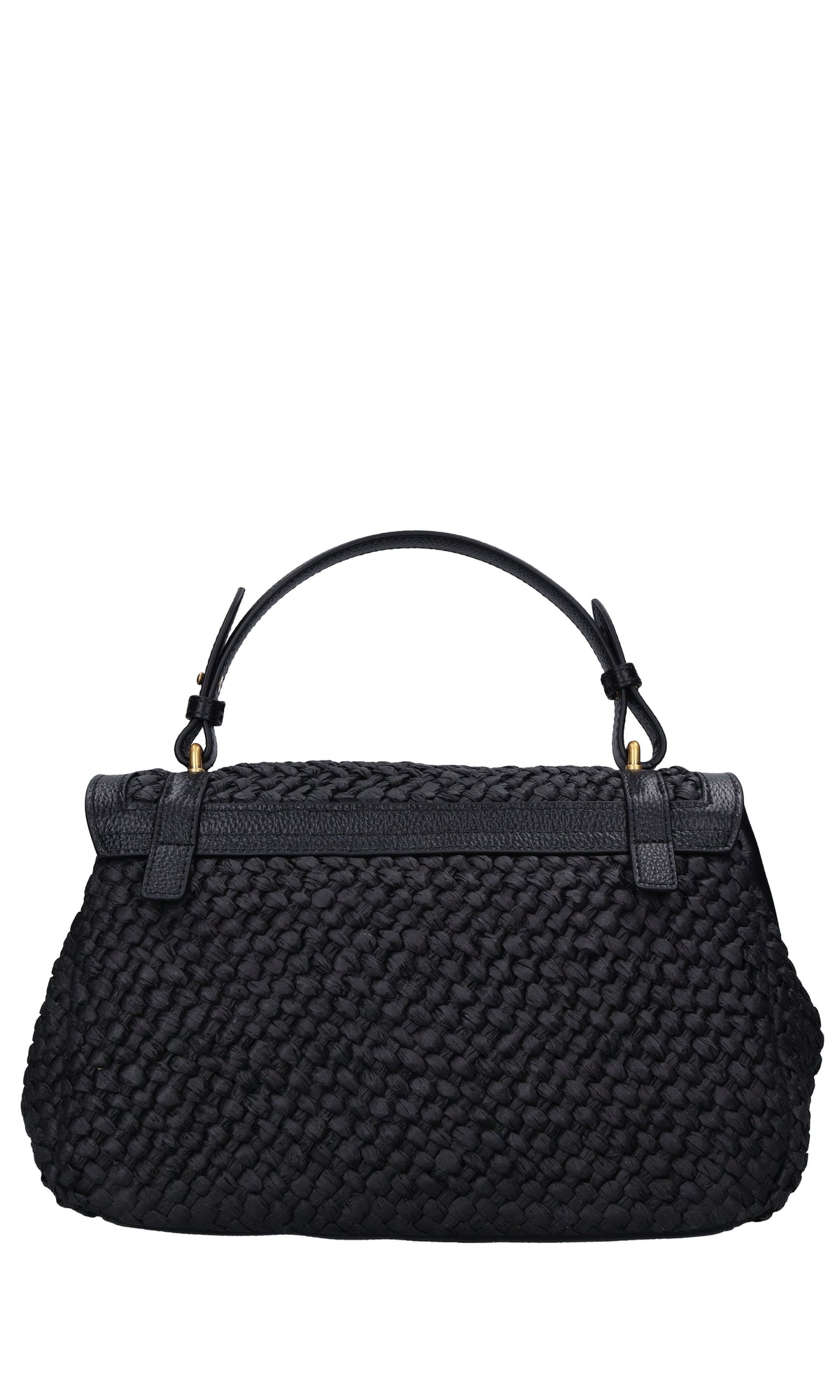 Borsa Atena in pelle e rafia 