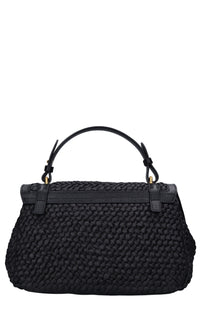 Borsa Atena in pelle e rafia 