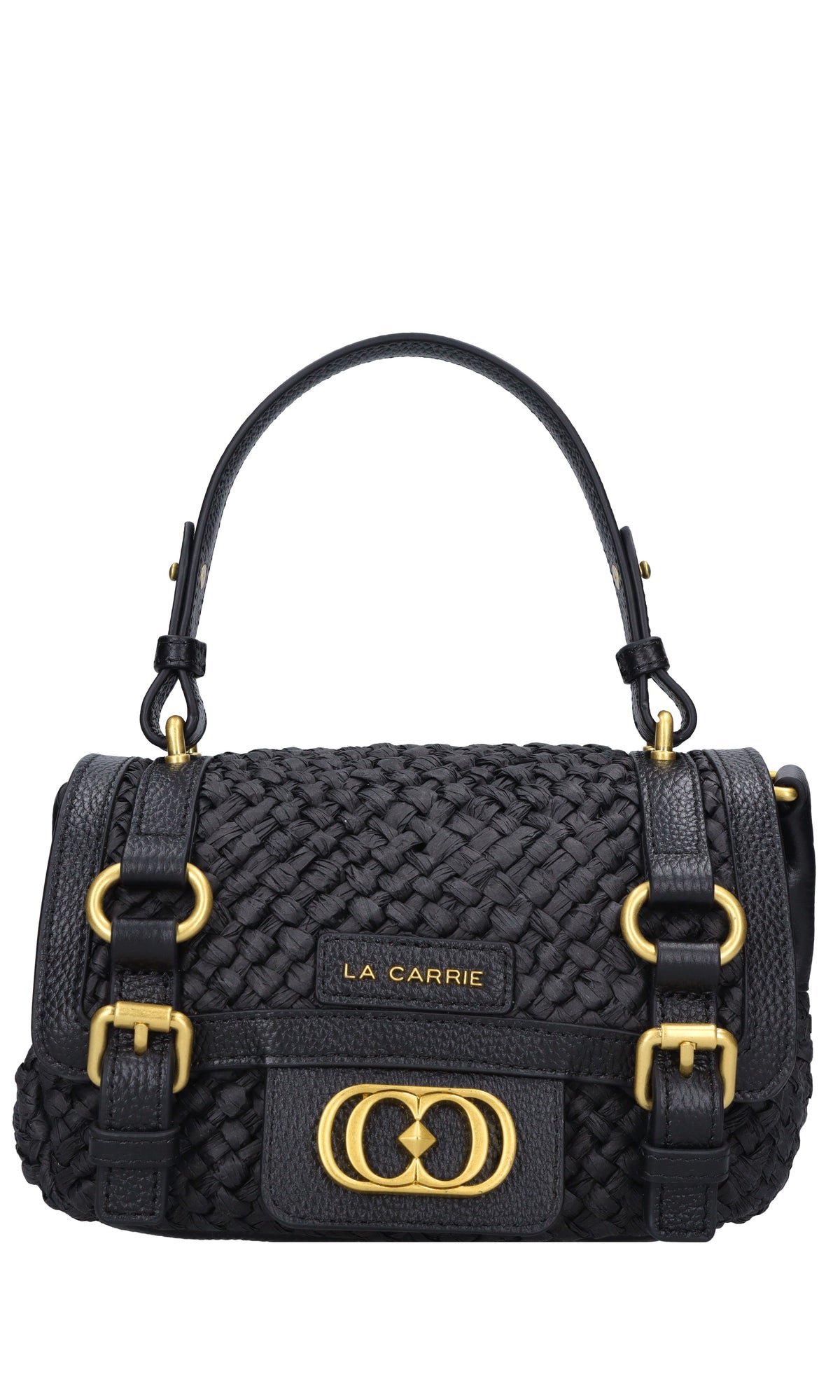 Borsa Atena in rafia e pelle 