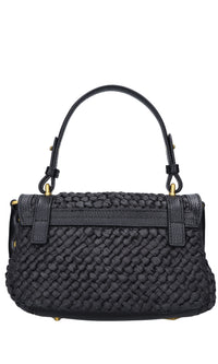 Borsa Atena in rafia e pelle 
