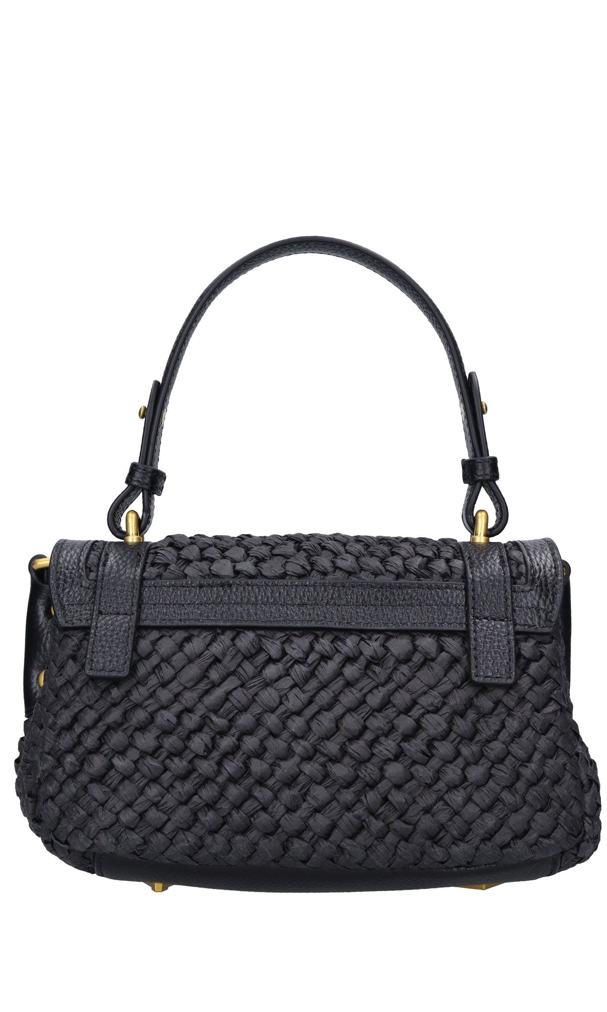 Borsa Atena in rafia e pelle 