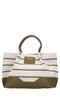 LA CARRIE Borsa Stripes in tessuto ed ecopelle