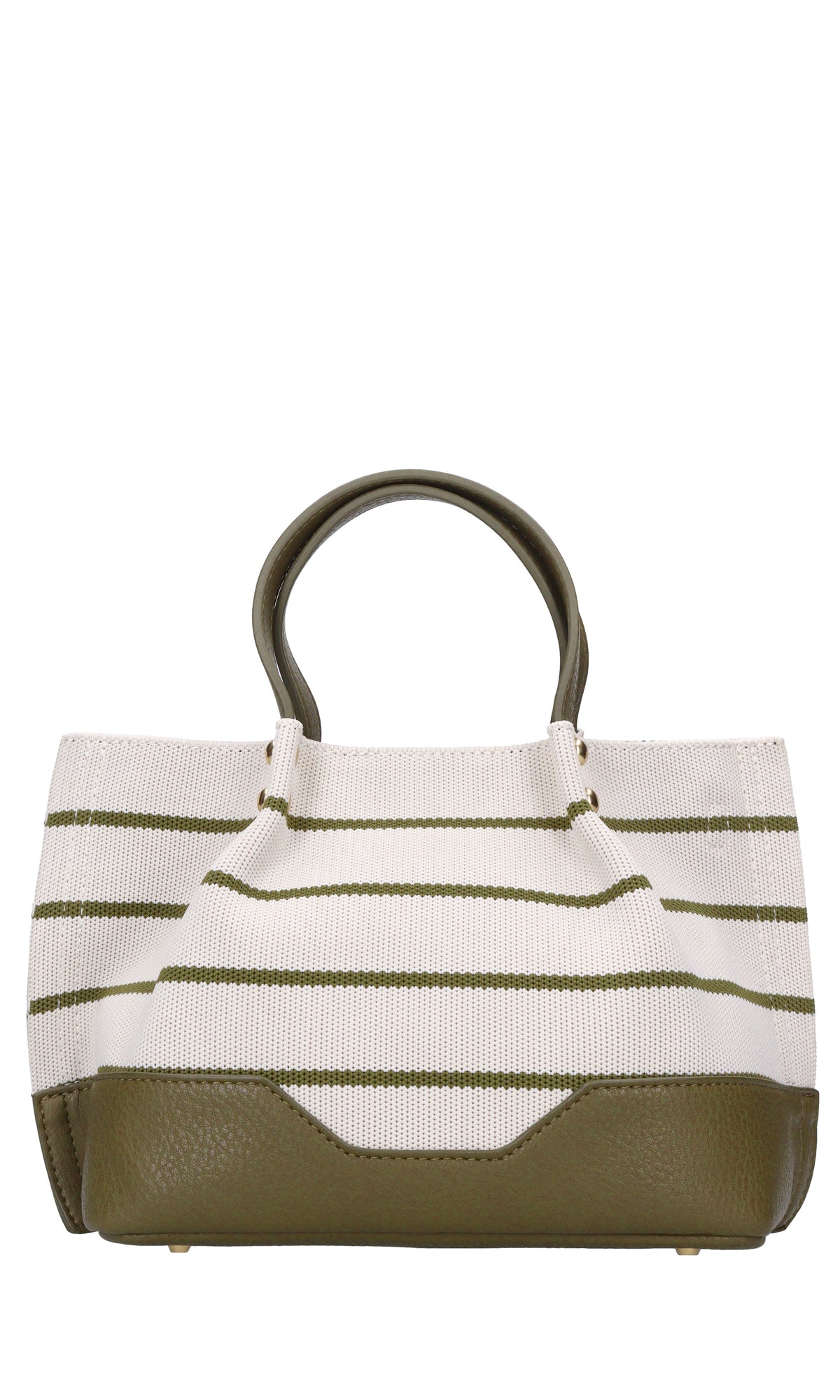 Borsa Stripes in tessuto ed ecopelle 