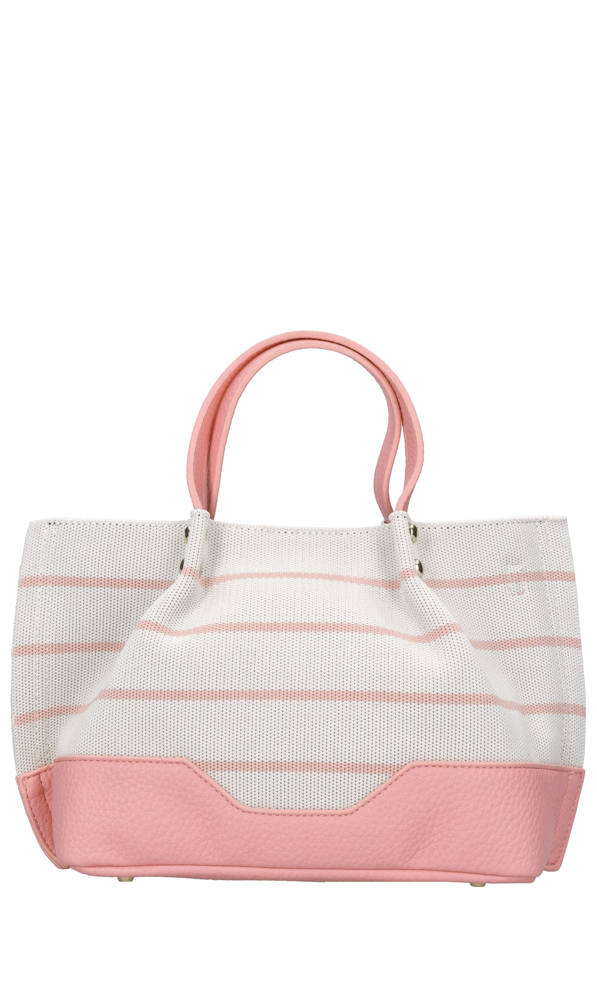 Borsa Stripes in tessuto ed ecopelle 