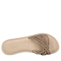 Mules in pelle e strass 