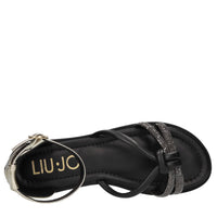 Sandali in ecopelle e strass 