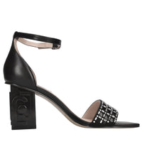 Sandali in pelle e strass 