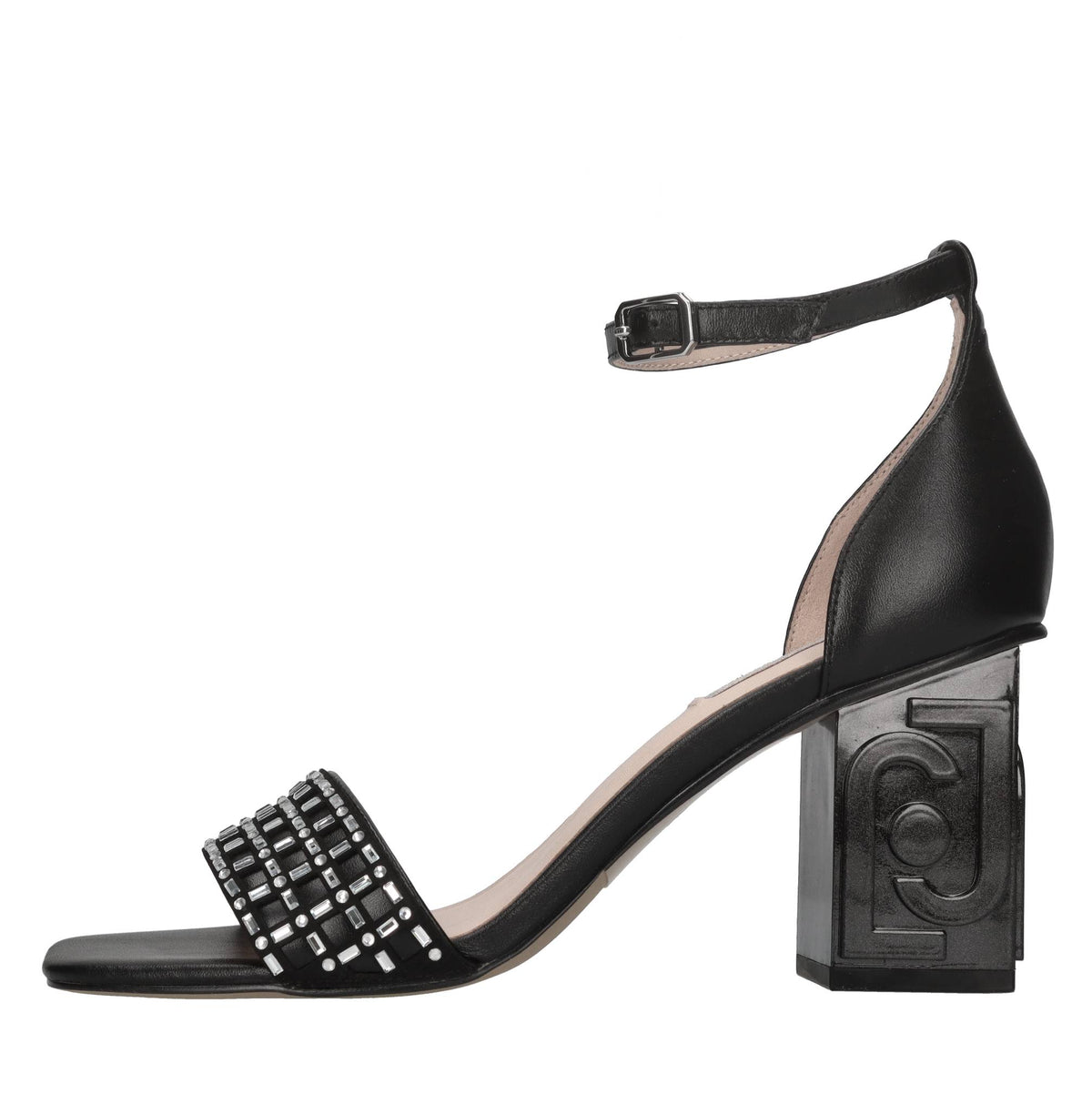 Sandali in pelle e strass 