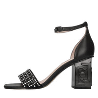 Sandali in pelle e strass 