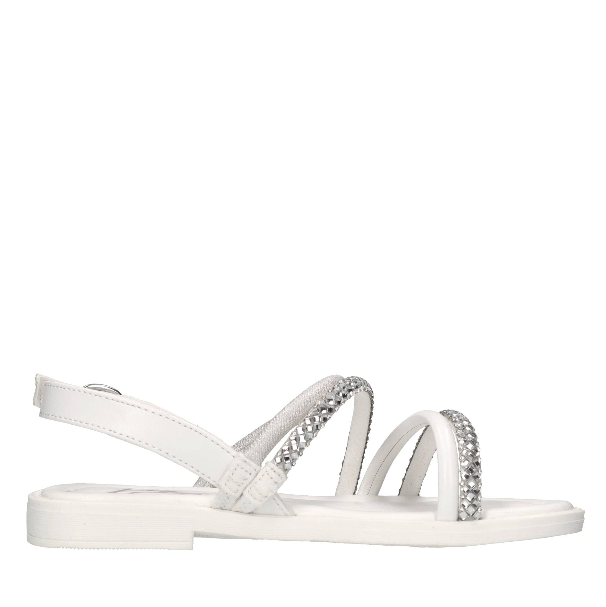 Sandali in ecopelle e strass 