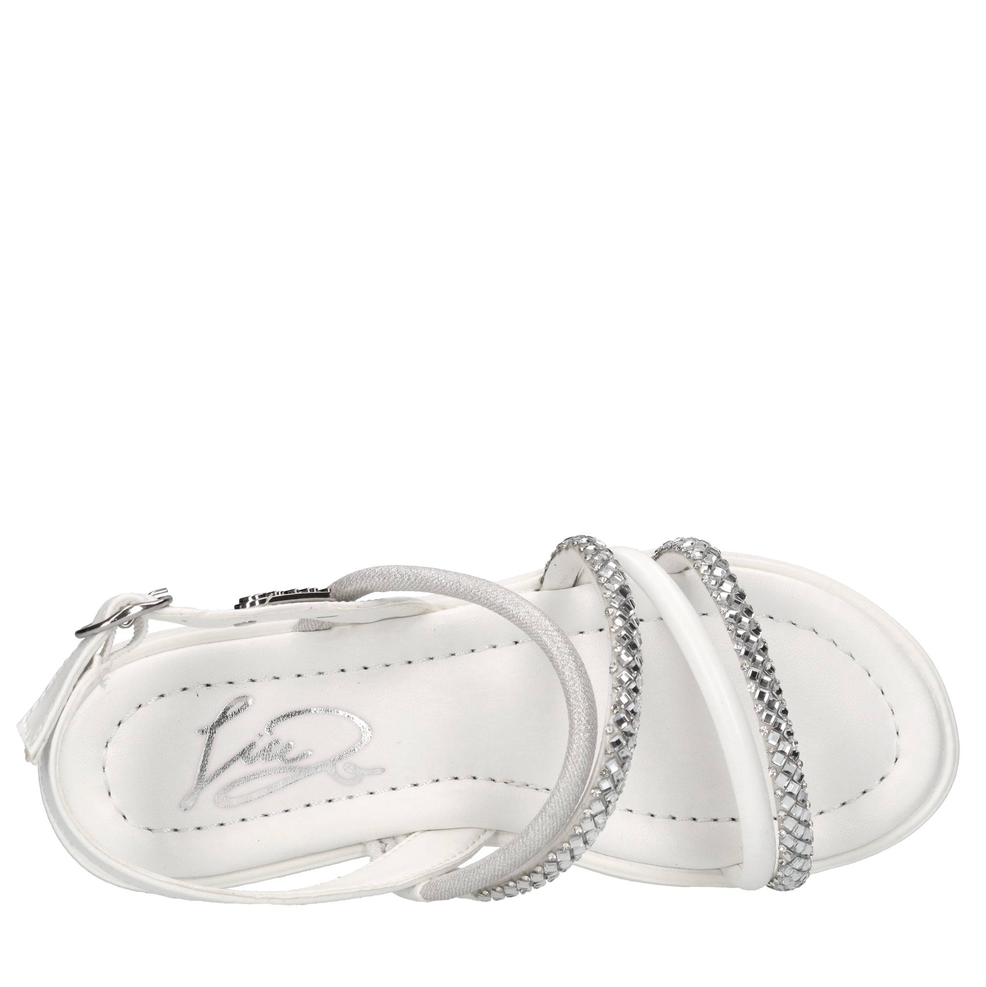 Sandali in ecopelle e strass 