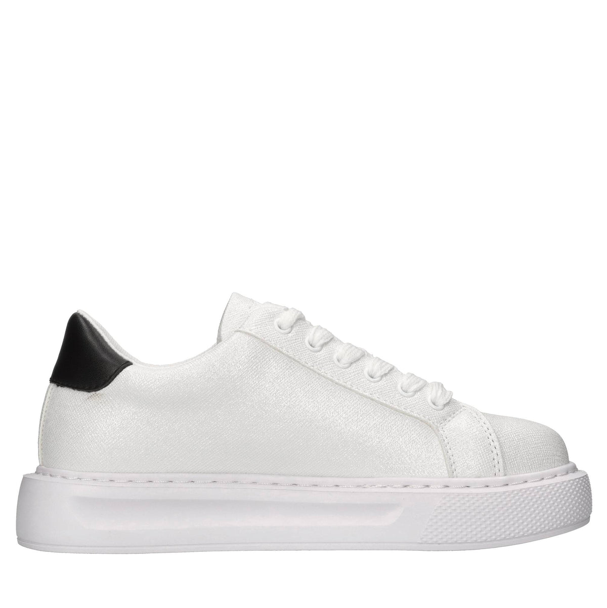 Sneakers in ecopelle e tessuto 
