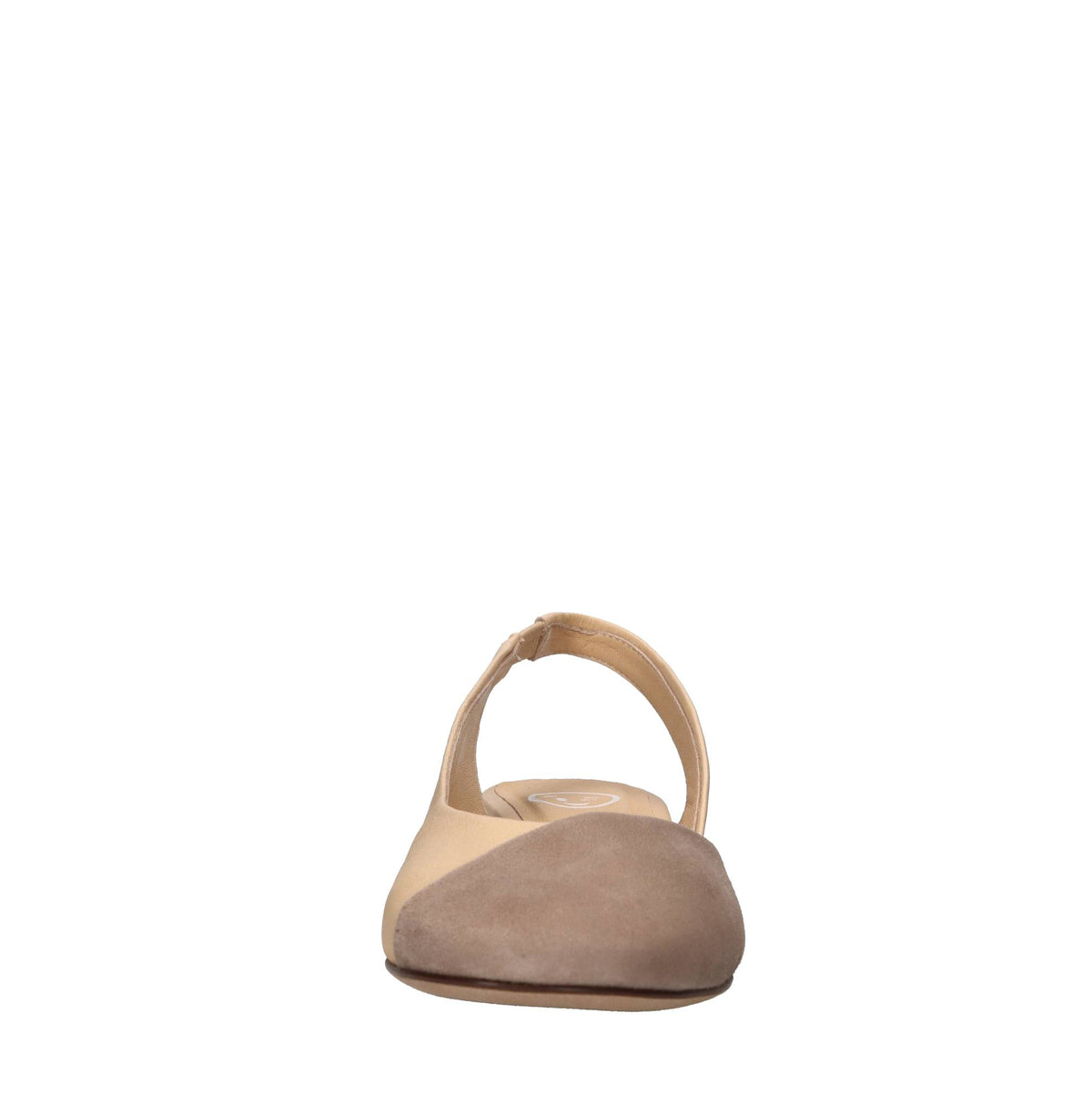 Décolléte slingback in pelle e camoscio 