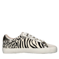 Sneakers in pelle e cavallino 