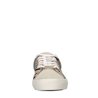 Sneakers in pelle cavallino e glitter 