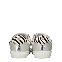 Sneakers in pelle cavallino e glitter 