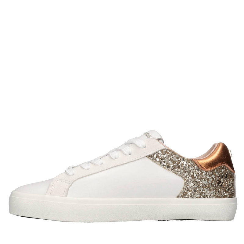 Sneakers in pelle e glitter 